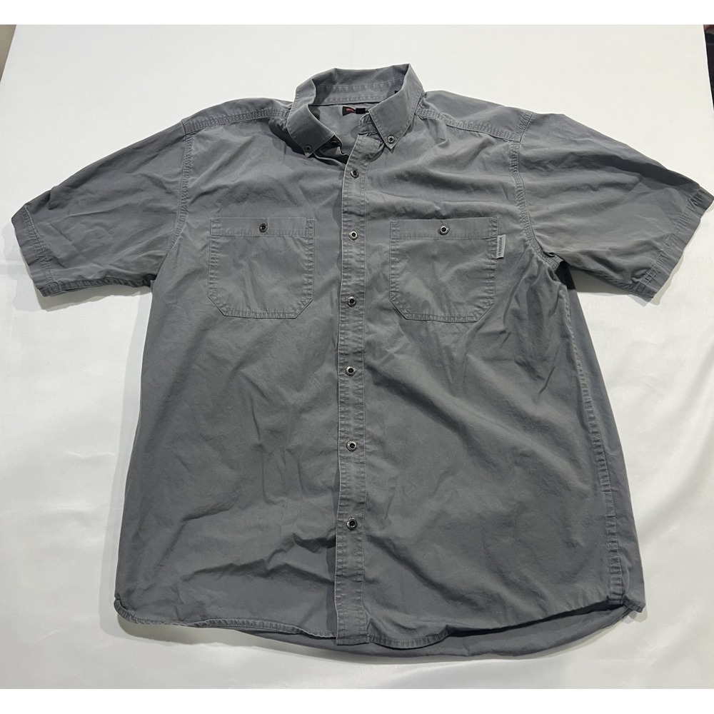 Wolverine Shirt‎ Mens Large Gray Workwear 100% Cotton